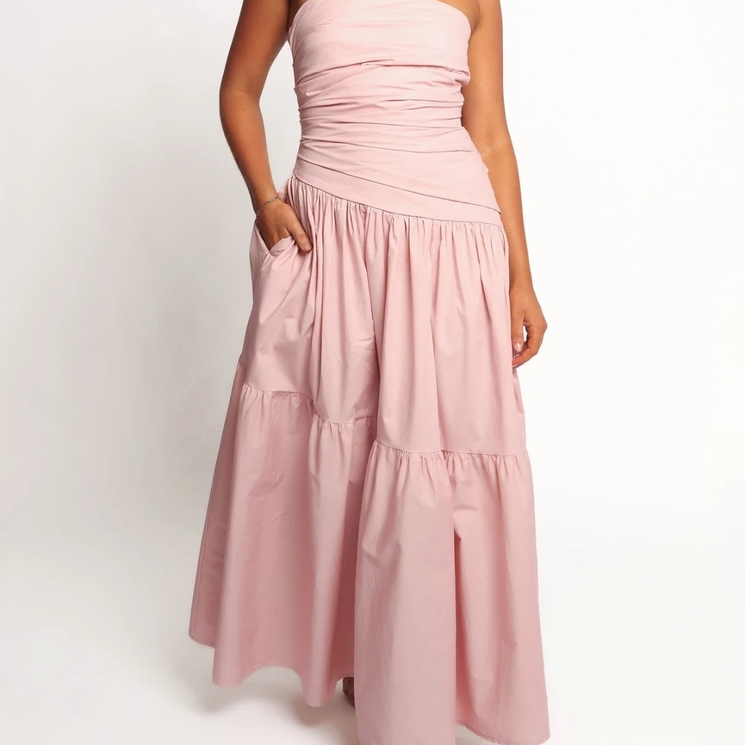 Petal & Pup Blanche Strapless Maxi Dress